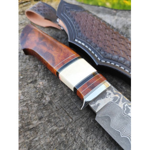 БІЛИЙ ЛЕБІДЬ ніж ручної роботи майстра MV Knify, сталь к110 в нерждамаску, 61 HRC. Photo 3